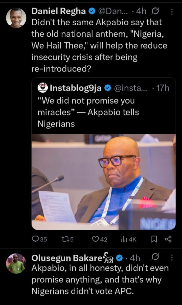 Akpabio: "We Promised Progress, Not Miracles" - Senate President Godswill Akpabio has lit another fire online 3 1000328663