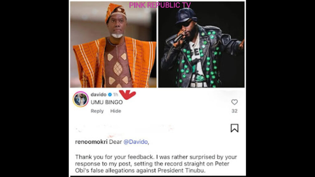 Davido vs. Omokri: Diplomat Responds to OBO's 'Dog and Fowl' Trolls, Cautions on Public Conduct 2 Davido troll REno OMOKRI