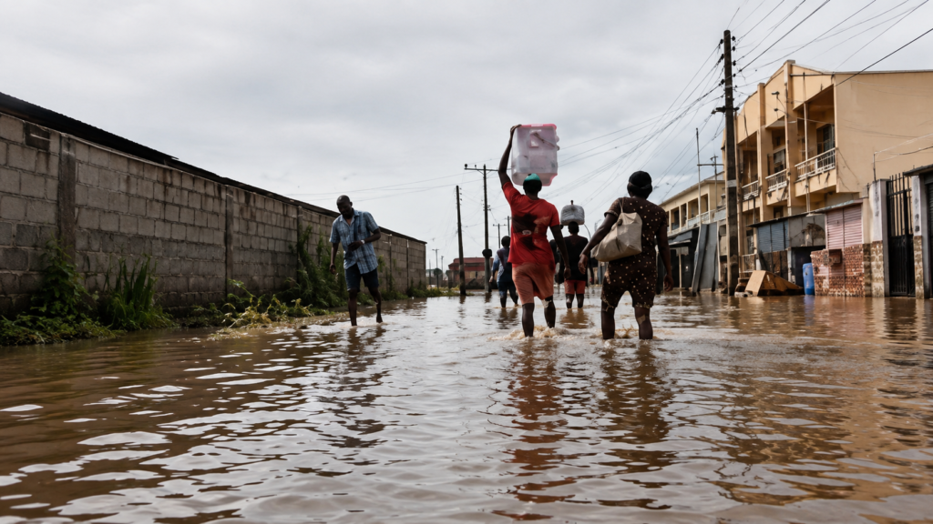 Flooding situation in Port Harcourt. 