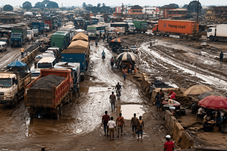 Stranded Travelers Patch Potholes on Nigeria's Crumbling Federal Roads