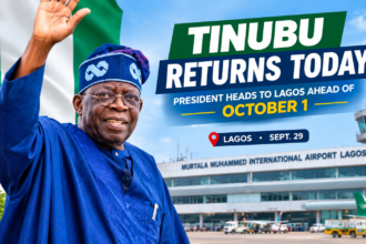 BREAKING: Tinubu Returns Today, Heads to Lagos Ahead of Oct 1