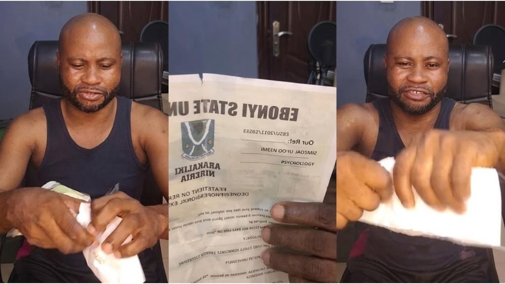 Nigerian Graduate Tears Degree, NYSC Certificate in Frustration Over Joblessness