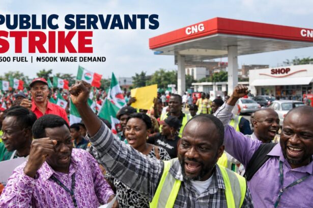 Nigeria Public Servants Begin Strike Over ₦500 Fuel, ₦500,000 Minimum Wage