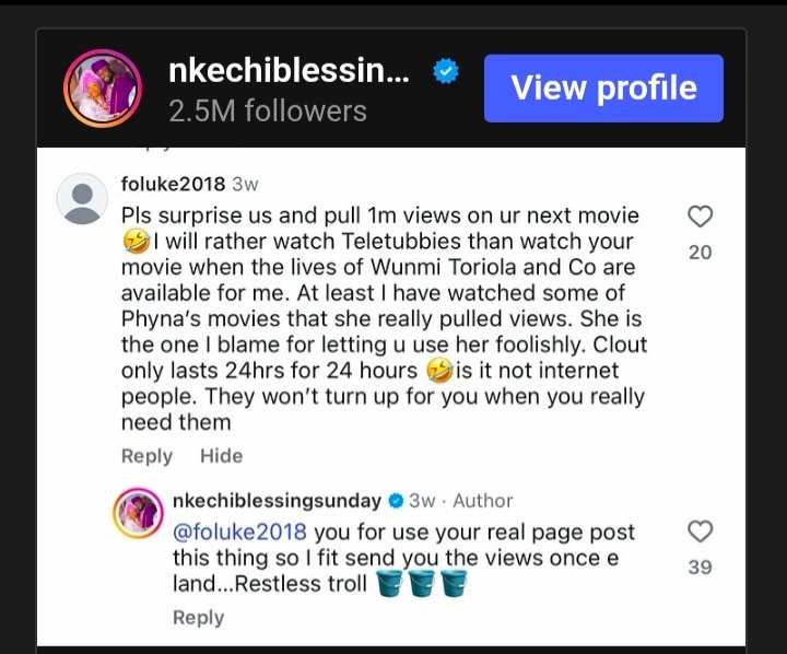 Nkechi Blessing Shames Troll As Egusi and Ogbono Hits 1M Views