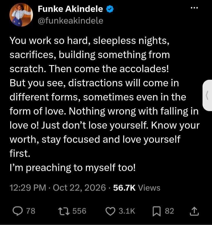 Funke Akindele Passes Message on Love and Career Amid Femi Adebayo Rumours