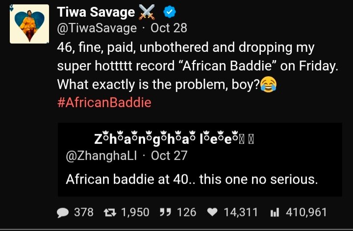 Tiwa Savage Drops African Baddie, Faces Age Criticism 3 Tiwa Savage Drops African Baddie, Faces Age Criticism
