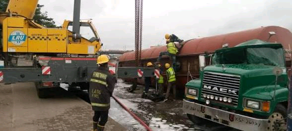 Lagos Accident: Mother, Child Die as Trucks Overturn
