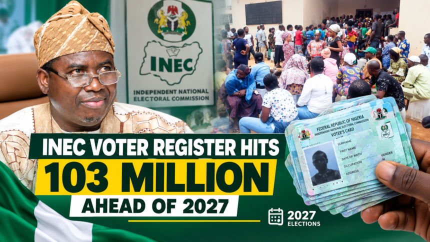 INEC Voter Register Hits 103 Million Ahead of 2027 Elections, PVC Collection Begins Oct 9