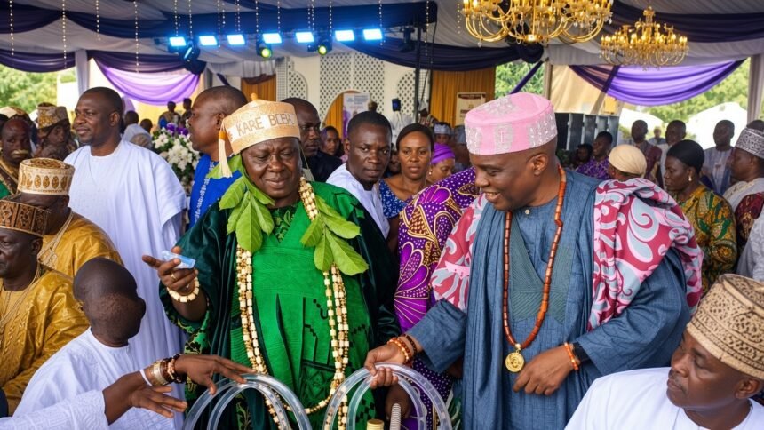 RETIRED DEPUTY INSPECTOR-GENERAL OF POLICE, ALH. CHIEF ADEOLA ADELEKE ADENIJI, INSTALLED AS THE AARE BOBAJIRO OF OSOSA LAND, OGUN STATE