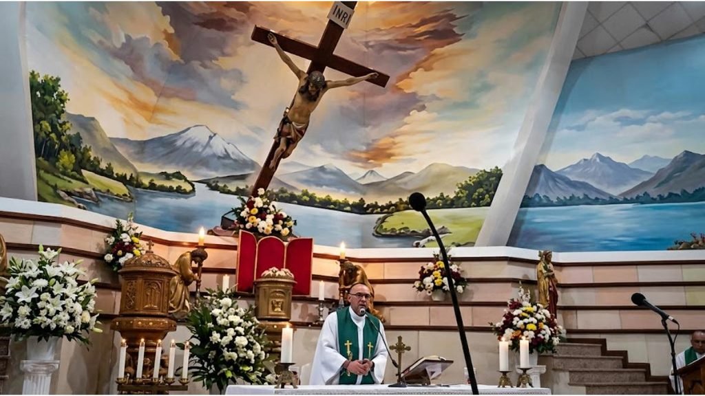 Priest Killed as Giant Cross Falls on Him During Livestreamed Mass 1 Priest Killed as Giant Cross Falls on Him During Livestreamed Mass